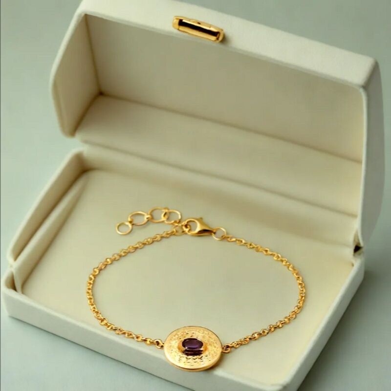 Bracelet-amethyste-femme-violette-ovale-argent-dore-925-elegance