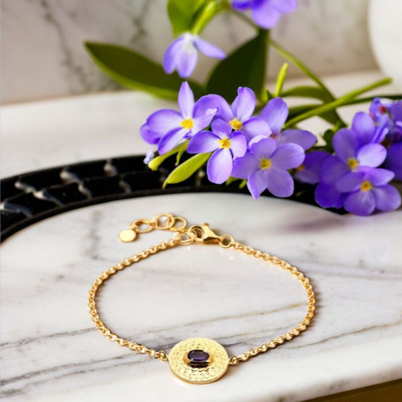 Bracelet-amethyste-femme-violette-ovale-argent-dore-925-raffine