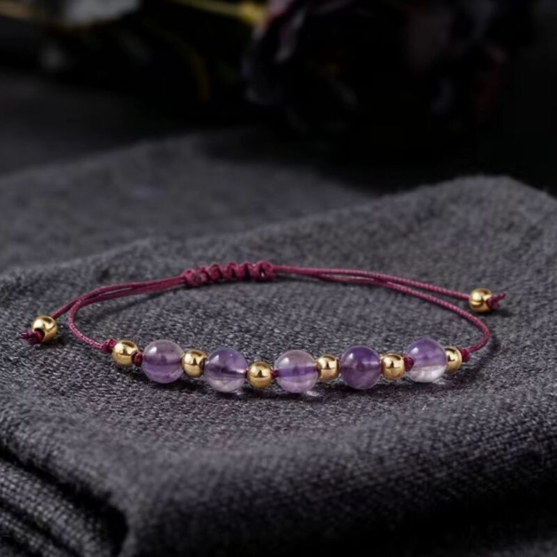 bracelet amethyste femme pierre naturelle chakra coronal