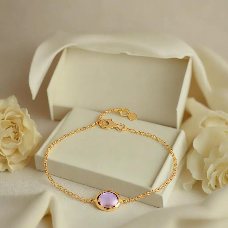 bracelet-amethyste-naturelle-argent-dore-925-lumineux-signe-poisson