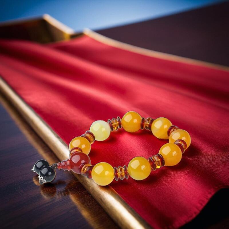 bracelet bouddhiste | agate jaune naturelle homme - Essentieldubienetre
