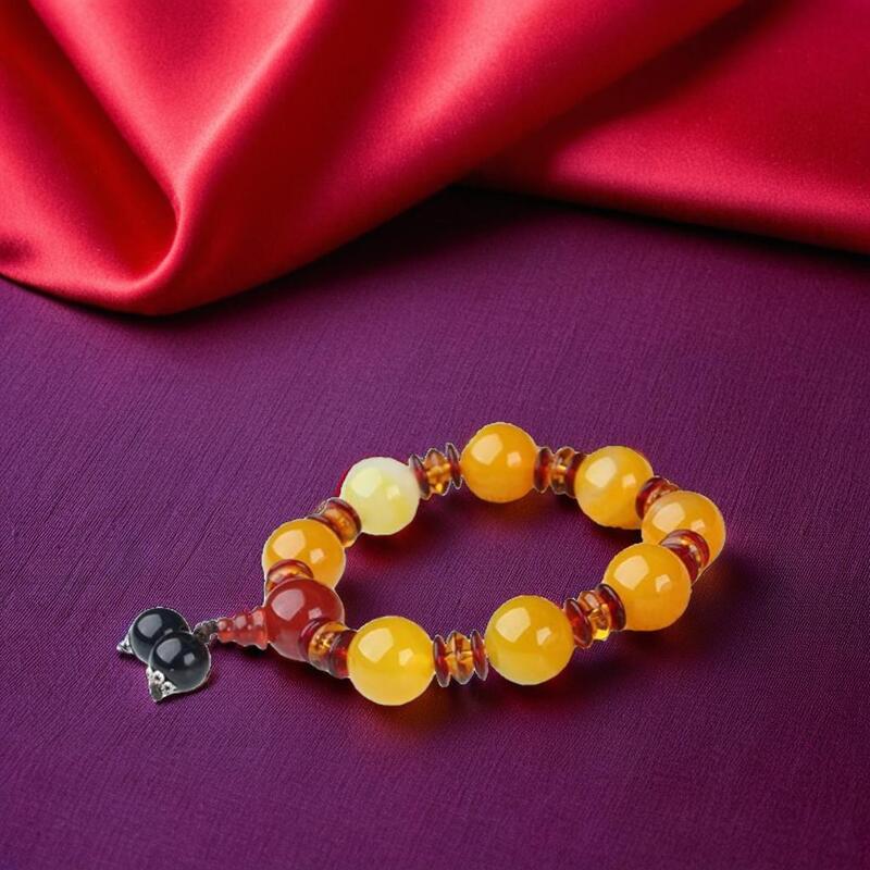 bracelet bouddhiste | agate jaune naturelle homme - Essentieldubienetre