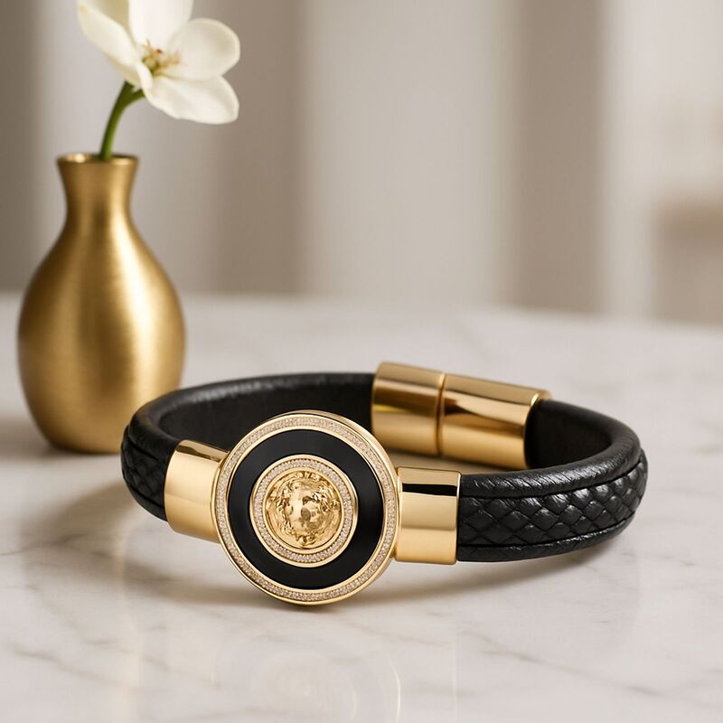 bracelet-cuir-homme-tete-de-lion-luxe-bracelet-lion