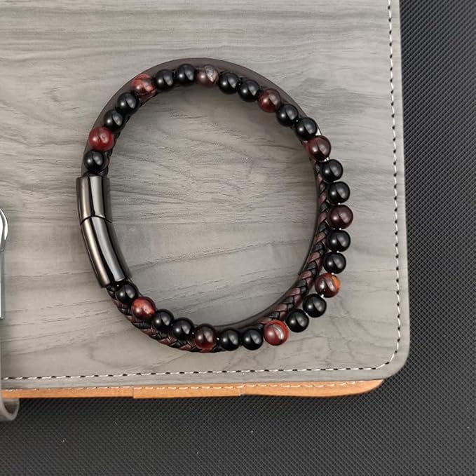 bracelet cuir pour homme - Essentieldubienetre