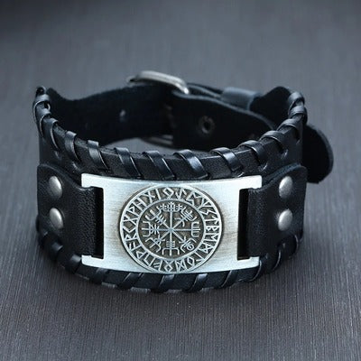 bracelet-en-cuir-homme-style-punk-breloques-en-metal-look-rock