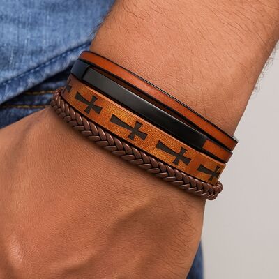 bracelet-en-cuir-pour-homme-croix