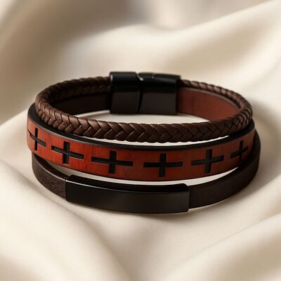 bracelet-en-cuir-pour-homme-cuir-fonce
