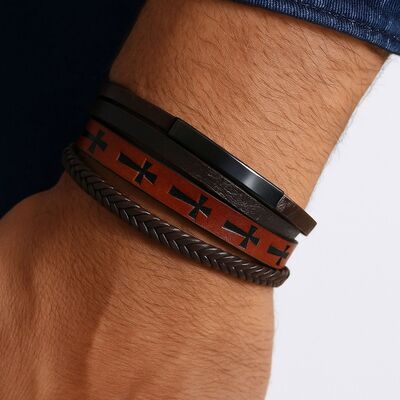 bracelet-en-cuir-pour-homme-fonce