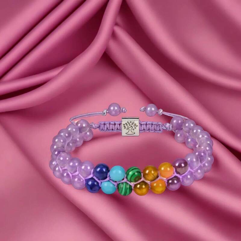 bracelet-femme-en-perle-Amthyste-7-Chakra-energie