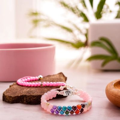 bracelet-femme-en-perle-rose-7-Chakra-yoga-Bracelet-agate-rose-yoga