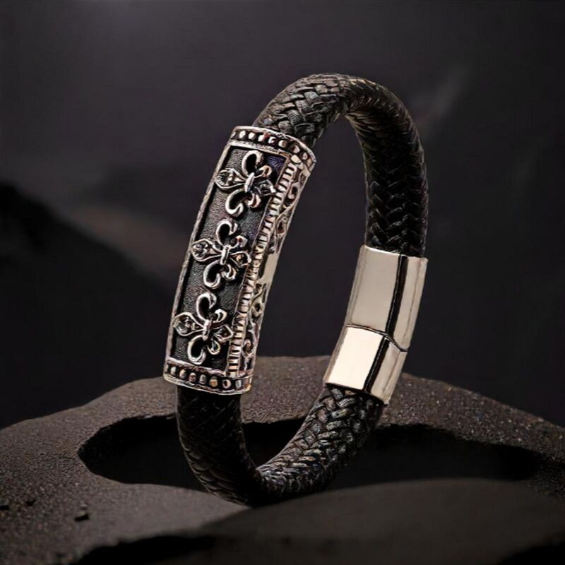 bracelet-homme-cuir-corde-tressee-acier-inoxydable-masculin-beaute