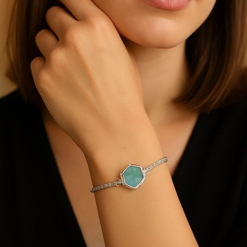 Bracelet-agate-aqua-teintee-naturelle-argent-925
