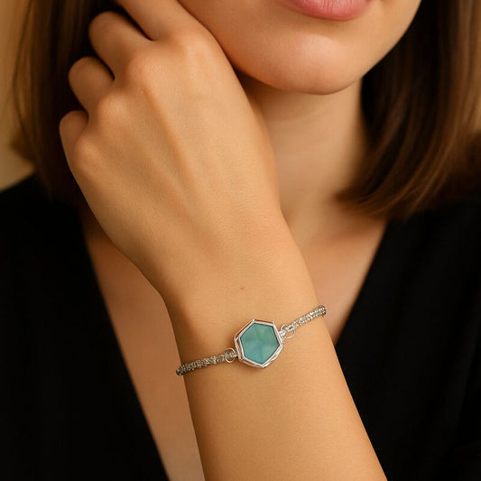 Bracelet-agate-aqua-teintee-naturelle-argent-925