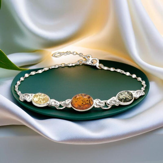 Bracelet-ambre-multicolore-ovale-argent-rhodie-925-finition-polie