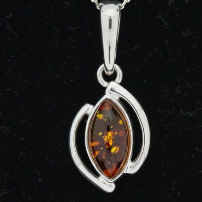Collier pendentif femme | Ambre Cognac Baltique