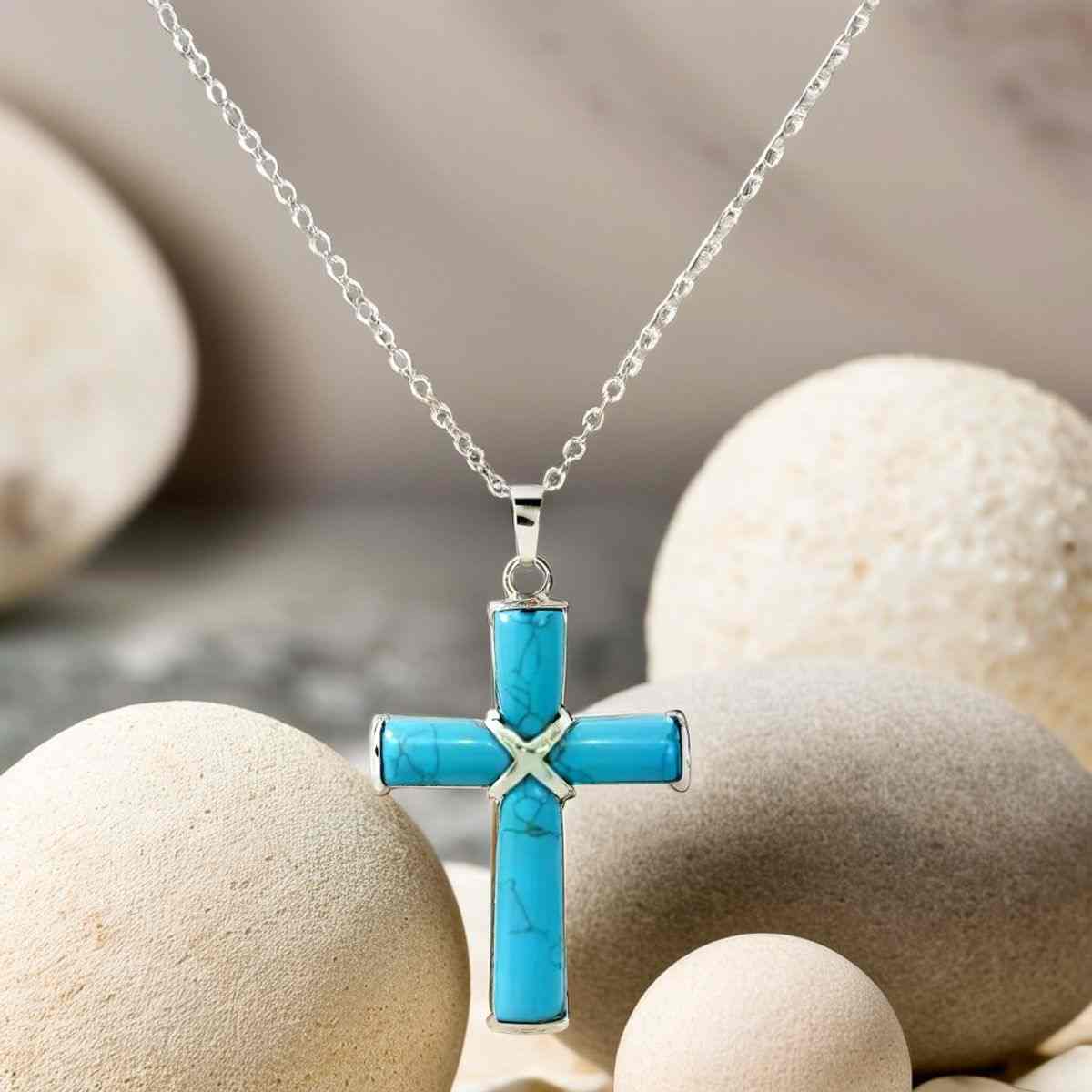 Pendentif-croix-bleu-turquoise