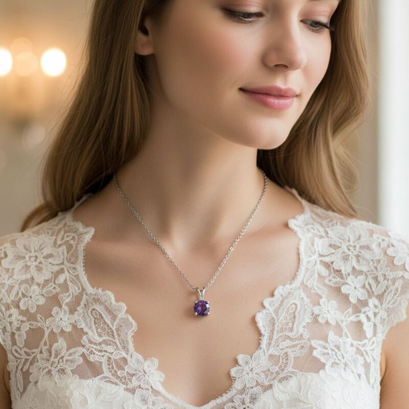 Pendentif-en-argent-femme-rhodie-forme-ronde-energique