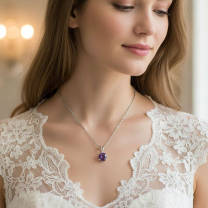 Pendentif-en-argent-femme-rhodie-forme-ronde-energique