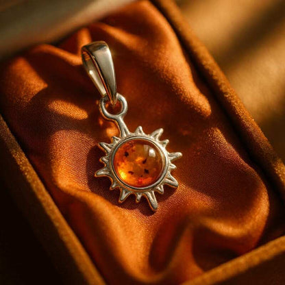 Pendentifs-Soleil-Ambre-Baltique-Argent-Rhodie-925-ambre-cognac