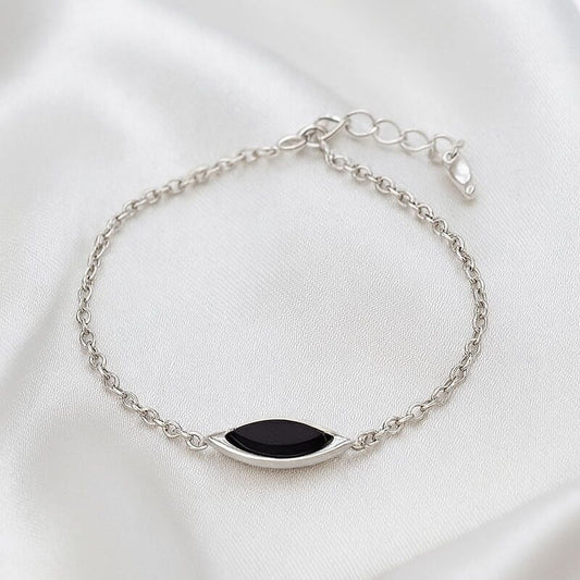 bracelet-agate-noire-teintee-navette-haut-gamme