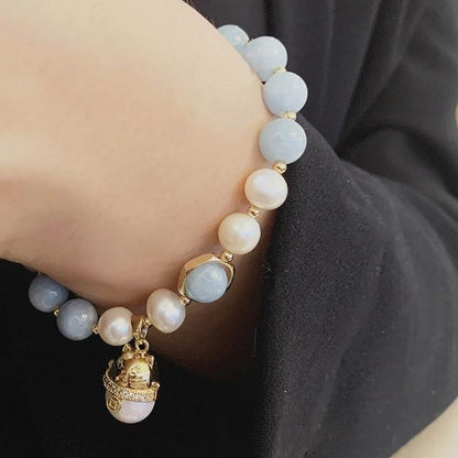 bracelet amazonite | perle d'eau douce pour femmes - Essentieldubienetre