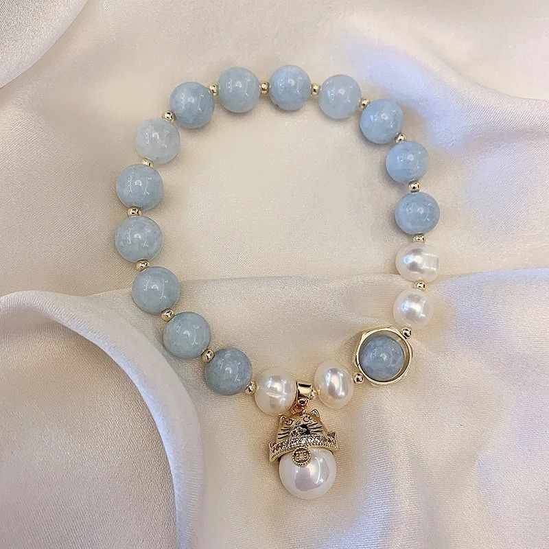 bracelet amazonite | perle d'eau douce pour femmes - Essentieldubienetre