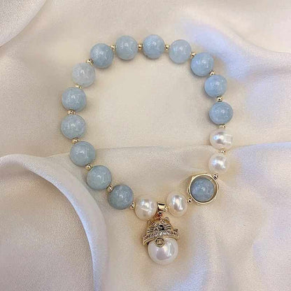 bracelet amazonite | perle d'eau douce pour femmes - Essentieldubienetre