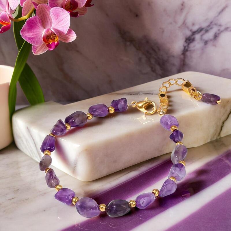 bracelet-amethyste-pierre-naturelle-de-gravier-guerison-troixieme-oeil-energetique