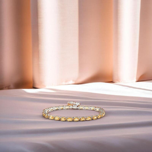 bracelet citrine | argent 925 pour femme - Essentieldubienetre