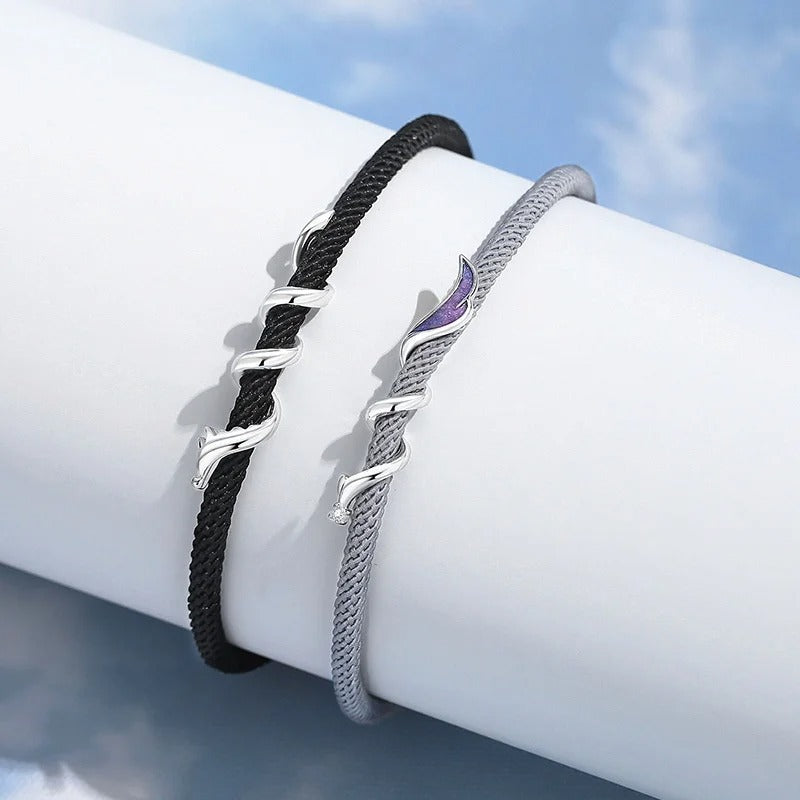 bracelet couple distance | pour amoureux dragon phoenix