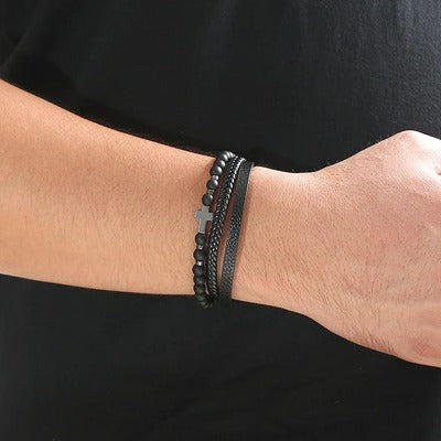 bracelet-en-cuir-homme-croix-et-pierres-naturelles-style-charisme