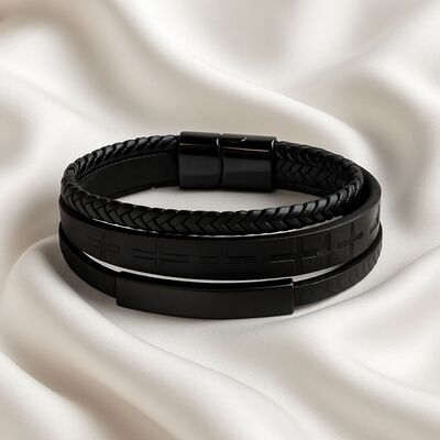 bracelet-en-cuir-pour-homme-noir