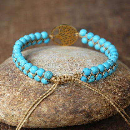 bracelet en pierre | turquoise arbre de vie - Essentieldubienetre