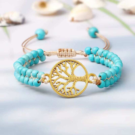 bracelet en pierre | turquoise arbre de vie - Essentieldubienetre