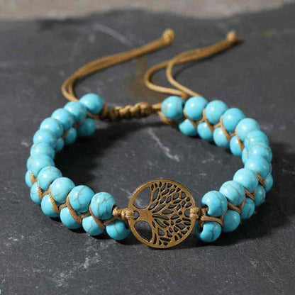 bracelet en pierre | turquoise arbre de vie - Essentieldubienetre