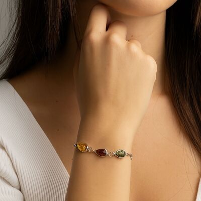 bracelet-femme-ambre-multicolore-argent-rhodie