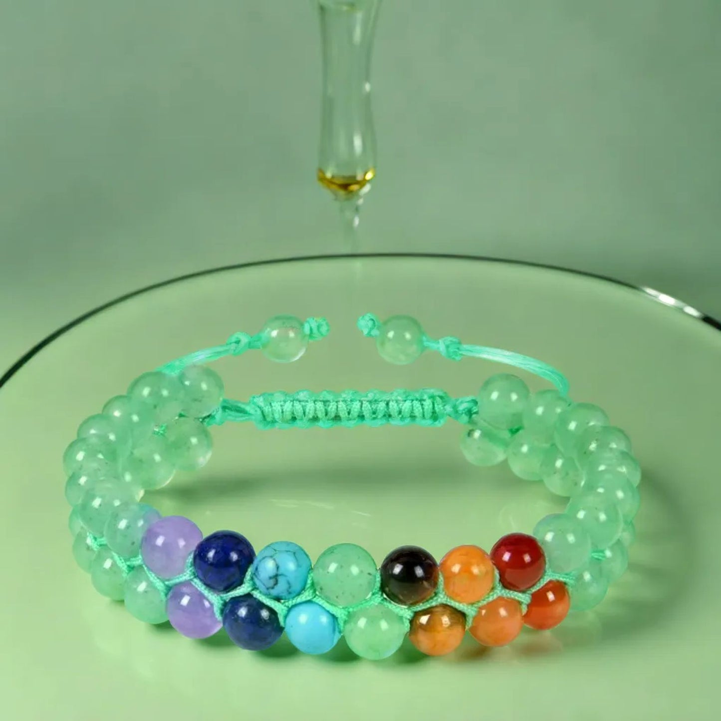 bracelet femme en perle | Aventurine verte