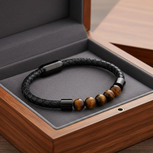 bracelet homme pierre oeil de tigre bijou masculin Copie