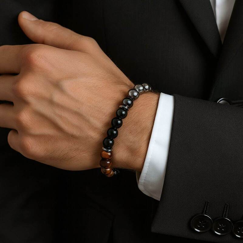 bracelet-homme-tourmaline-noir-oeil-de-tigre-protection