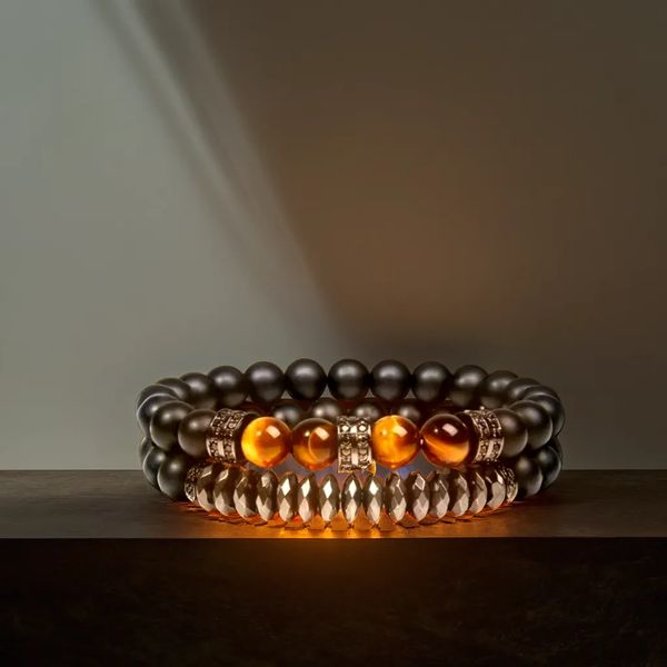 bracelet noir homme | Obsidienne™