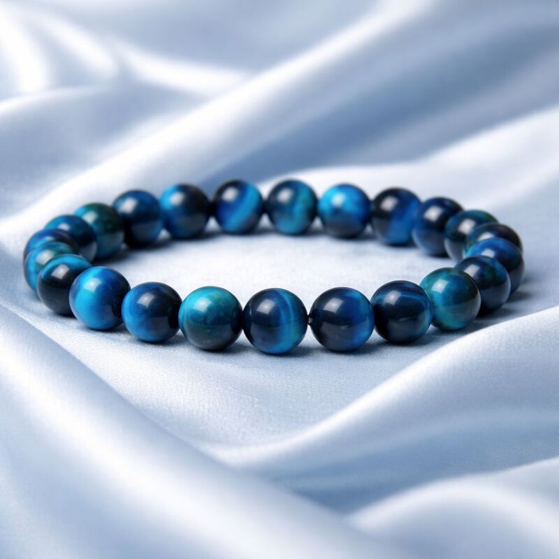 bracelet oeil de tigre bleu