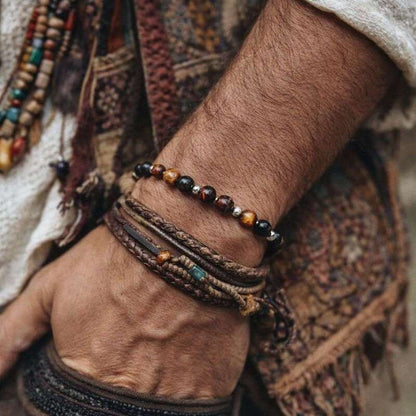 bracelet oeil de tigre pierre naturelle bracelet des trois gardiens