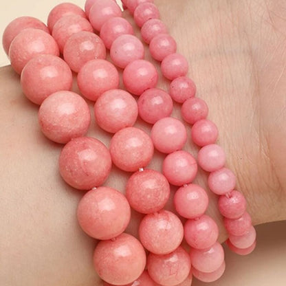 bracelet pierre naturelle | calcédoine rose
