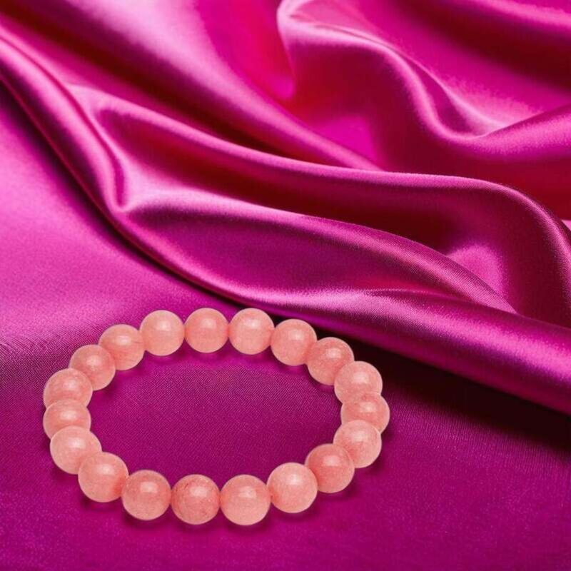 bracelet-pierre-naturelle-calcedoine-rose-artisanal