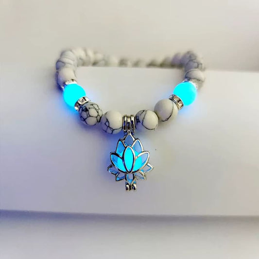 bracelet pierre naturelle | Howlite lumineuse - Essentieldubienetre