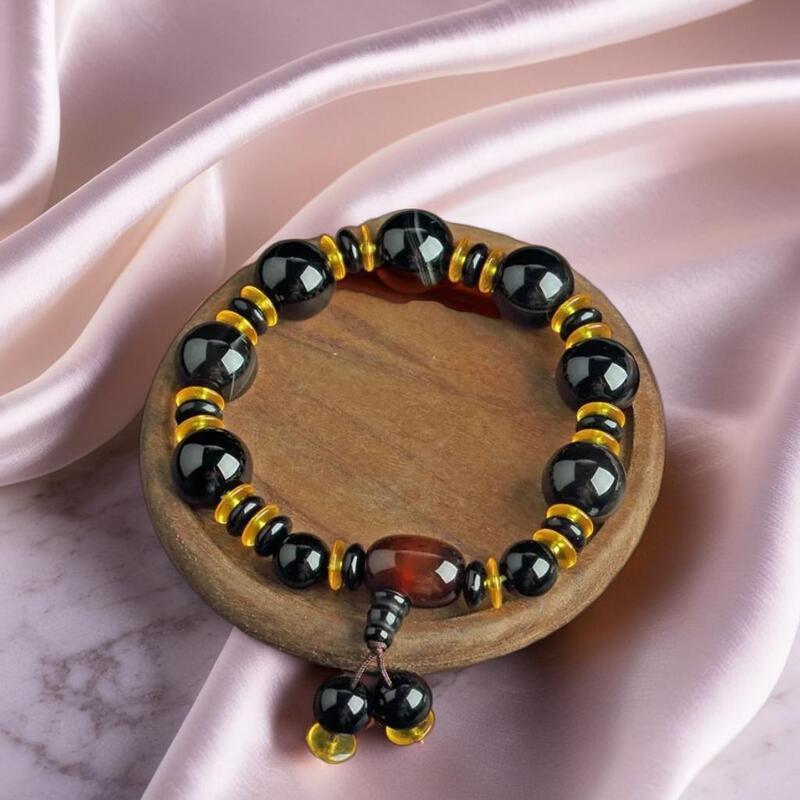 bracelet tibétain | onyx noir naturel - Essentieldubienetre