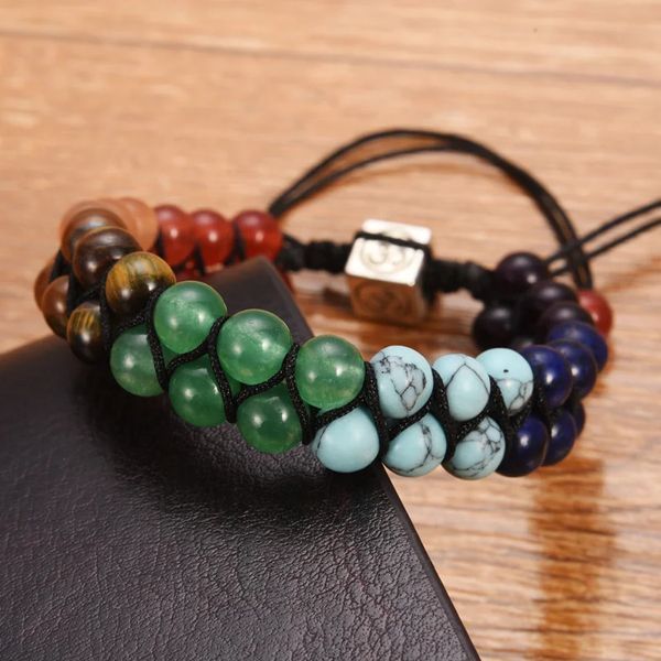 bracelets-double-couche-pour-femmes-et-hommes-7-chakras-yoga-spirituel-Eveil-des-Chakras