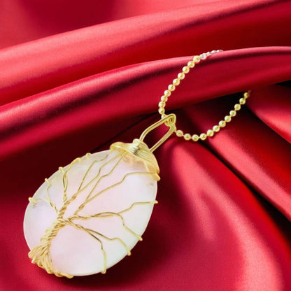 collier pierre naturelle | cristal blanc