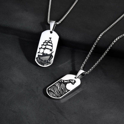 pendentif-homme-Maritime-Punk-Acier-sublime-mer