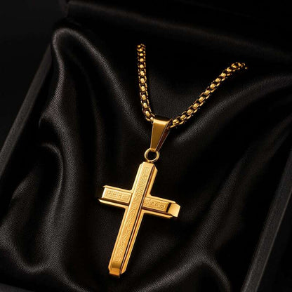 pendentif-homme-croix-or-inoxydable-304